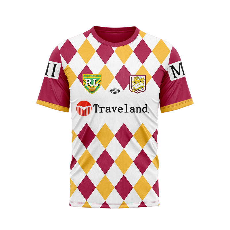 NRL Brisbane Broncos 1995 Retro Round Neck Jersey