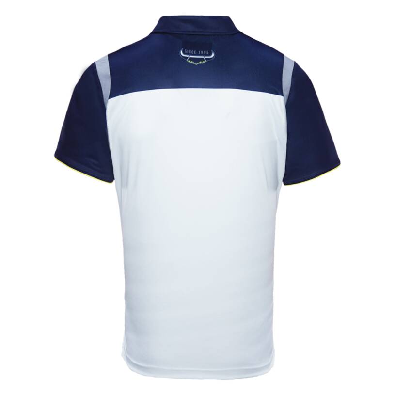 NRL North Queensland Cowboys 2024 Blue White Training Polo Shirt