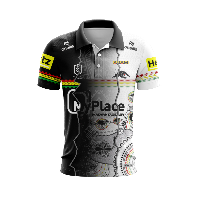 NRL Penrith Panthers 2024 Indigenous Mix Polo Shirt
