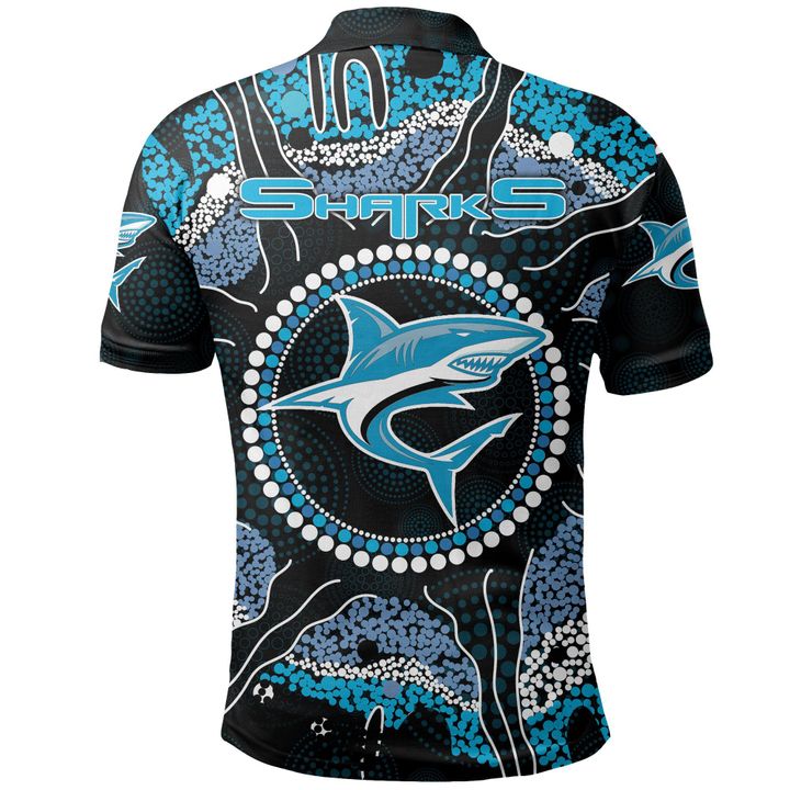 Cronulla Sutherland Sharks 2021 Indigenous Polo Shirt