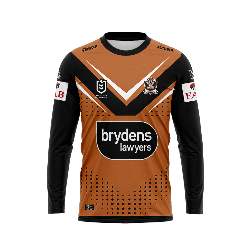 NRL Wests Tigers 2024 Long Sleeve Away Jersey