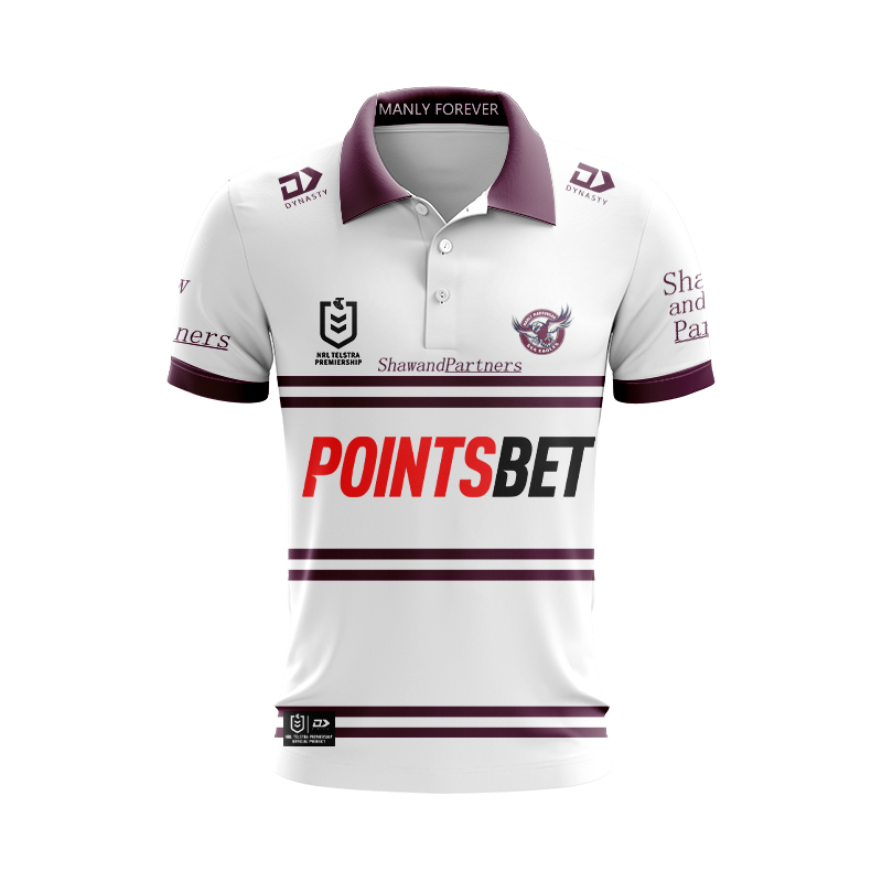 NRL Manly Warringah Sea Eagles 2023 Away Polo Shirt