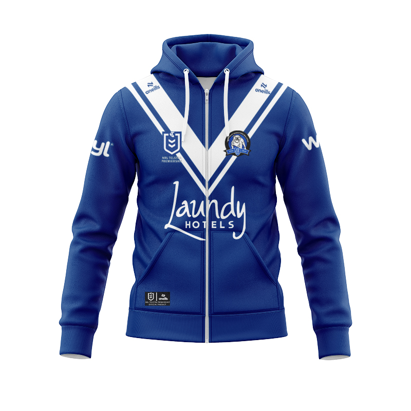 NRL Canterbury-Bankstown Bulldogs 2025 Away Zipper Hoodie