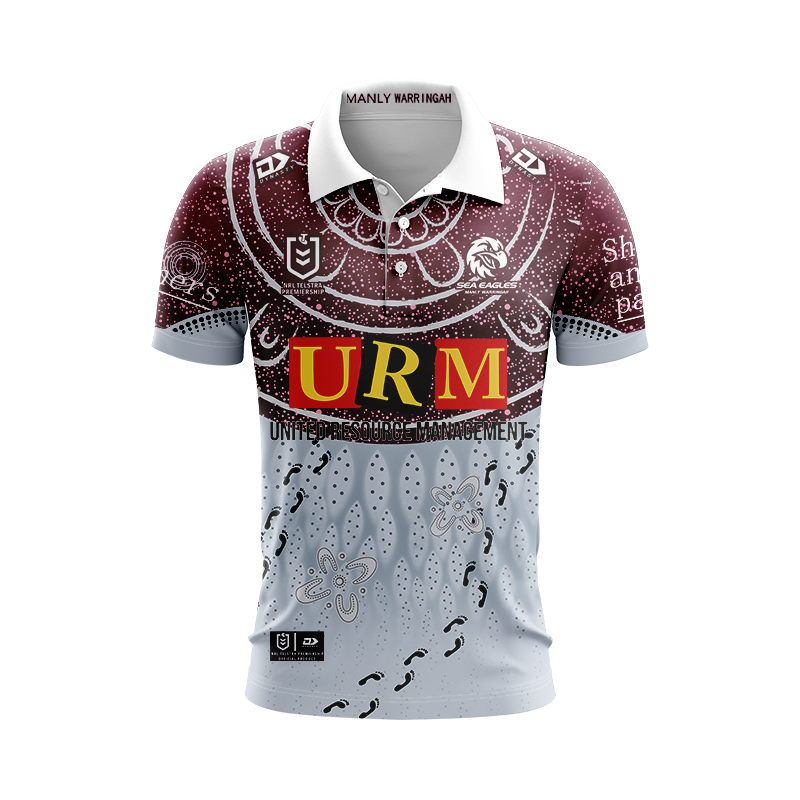 NRL Manly Warringah Sea Eagles 2024 Indigenous Polo Shirt