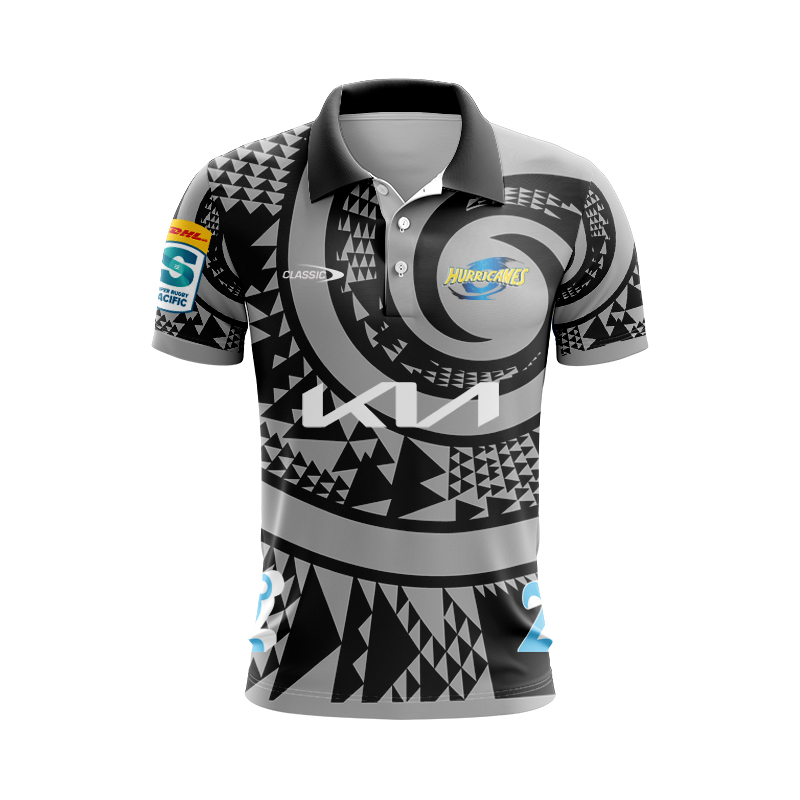 Wellington Hurricanes Super Rugby 2024 Away Polo Shirt