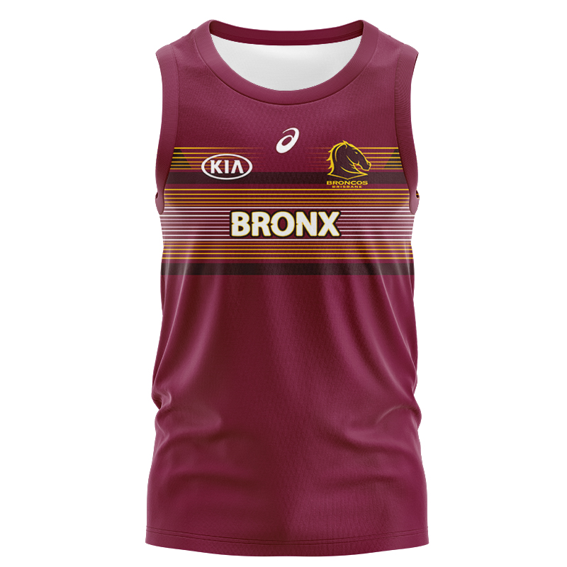 NRL Brisbane Broncos 2024 Run Out Singlet