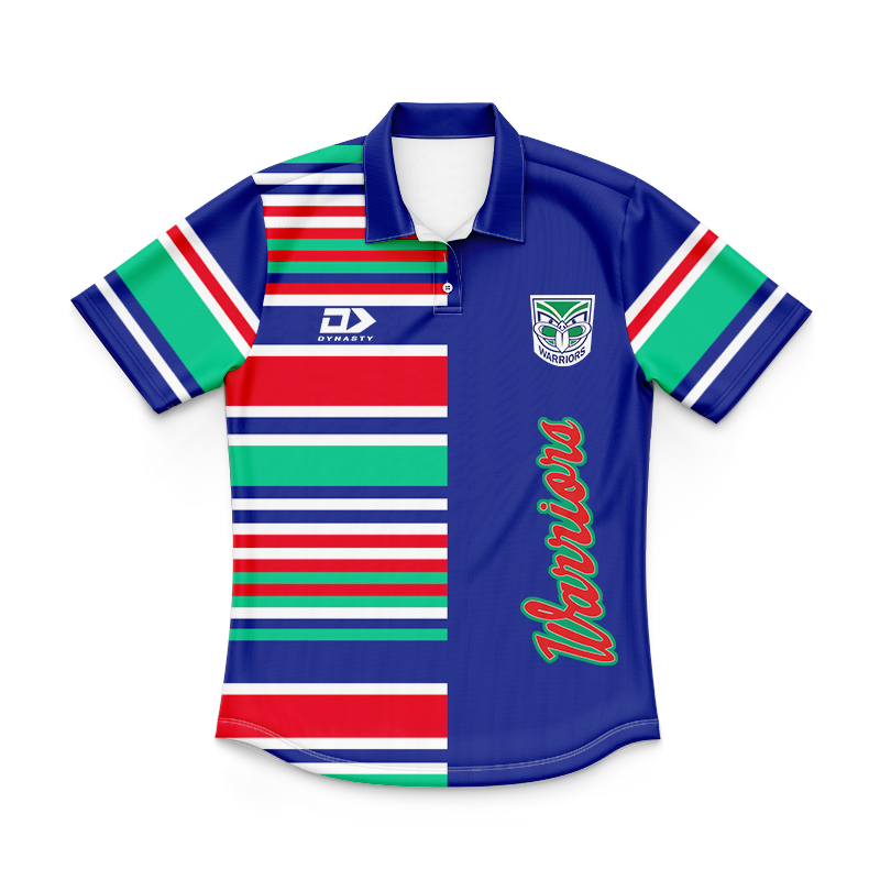Kid's NRL New Zealand Warriors 2024 Heritage Polo Shirt