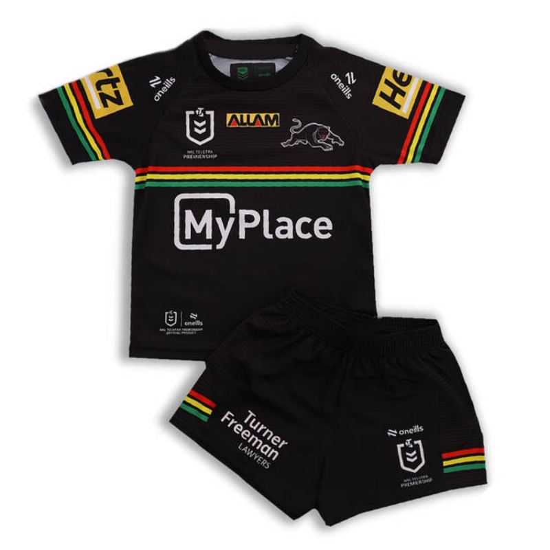 Kid's NRL Penrith Panthers 2024 Home Jersey+Shorts