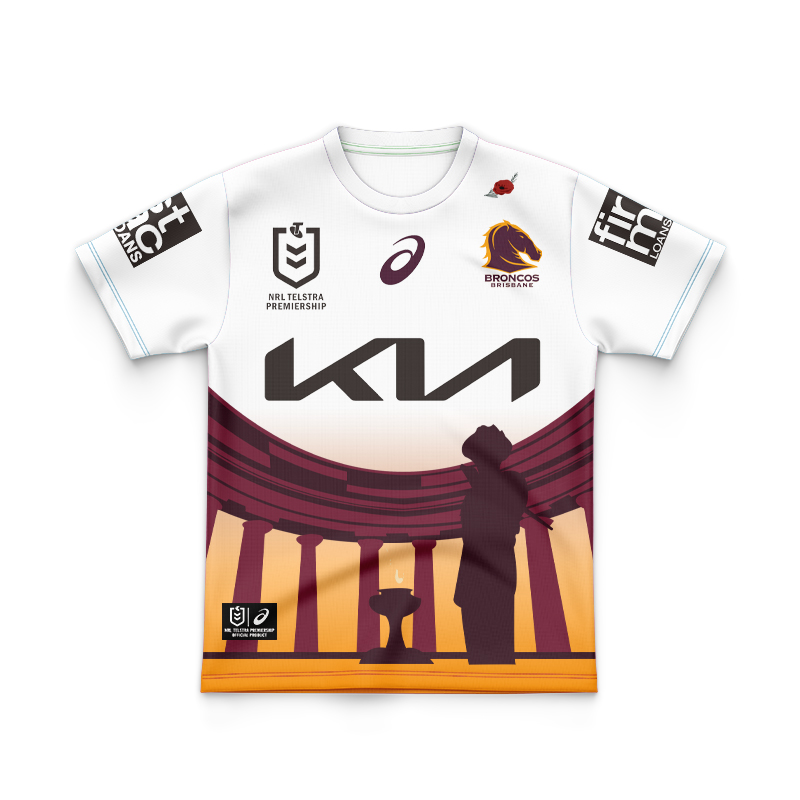 Kid's NRL Brisbane Broncos 2024 ANZAC Jersey