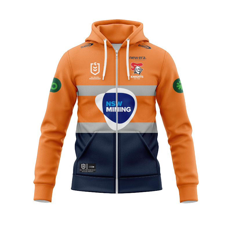 NRL Newcastle Knights 2024 Retail Mining Zipper Hoodie