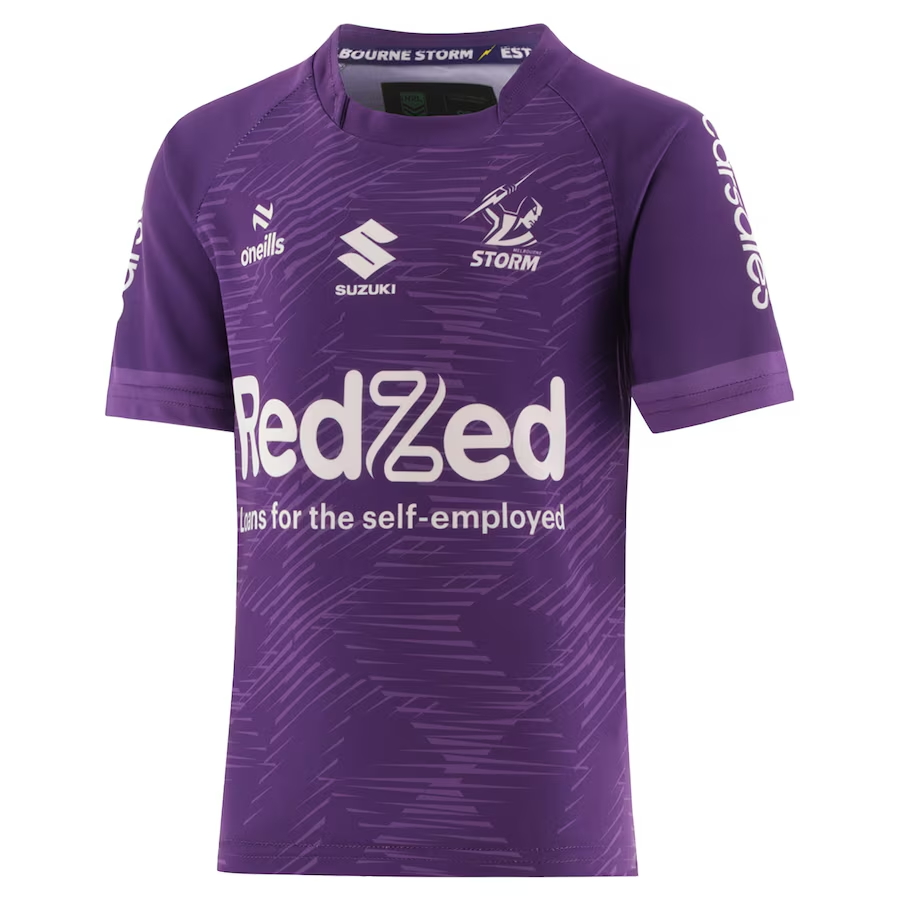 Kid's NRL Melbourne Storm 2025 Purple Training Jersey