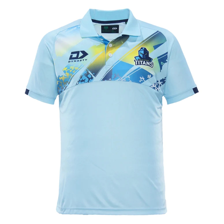 NRL Gold Coast Titans 2024 Players Blue Polo Shirt