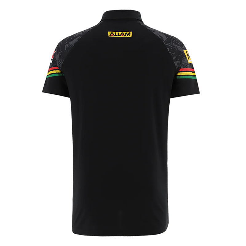 NRL Penrith Panthers 2024 Black Media Polo Shirt