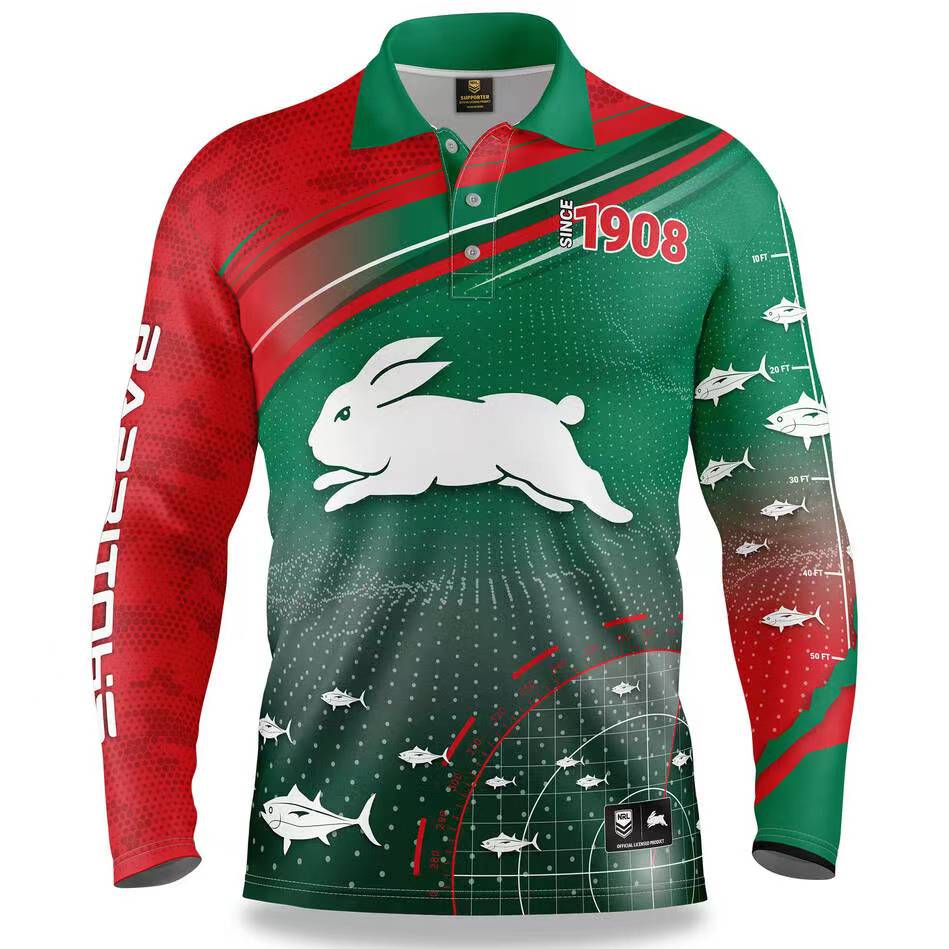 NRL South Sydney Rabbitohs 2022 'FISHFINDER' Fishing Shirt
