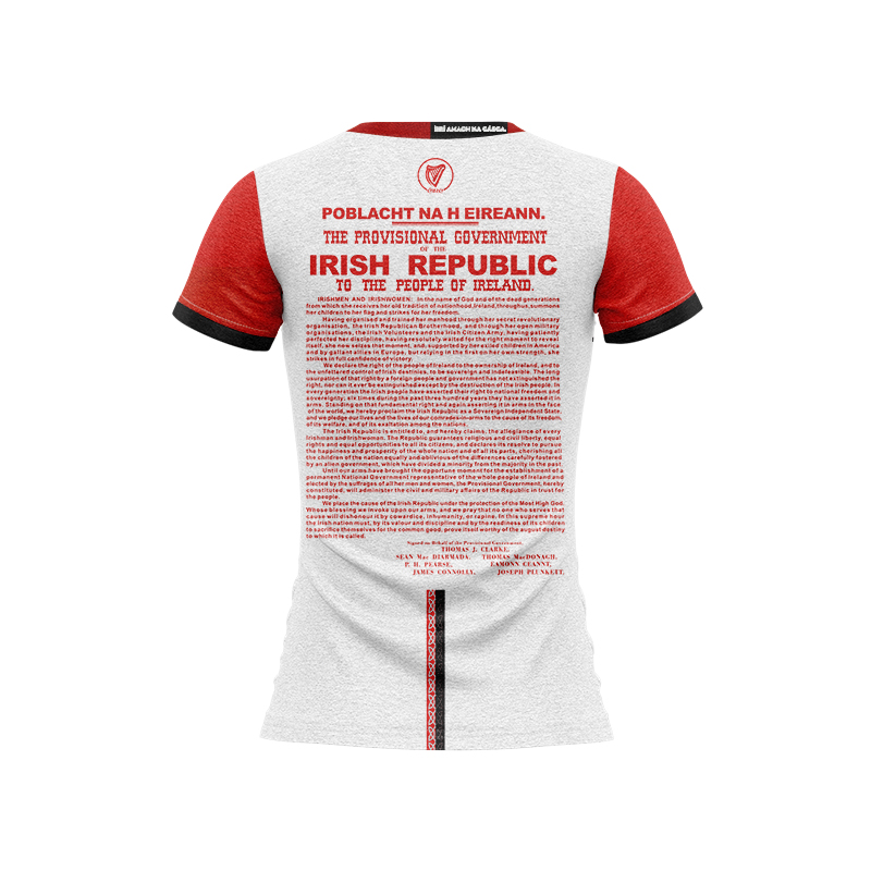Women's GAA New 1916 Commemoration Player Fit Jersey White Red