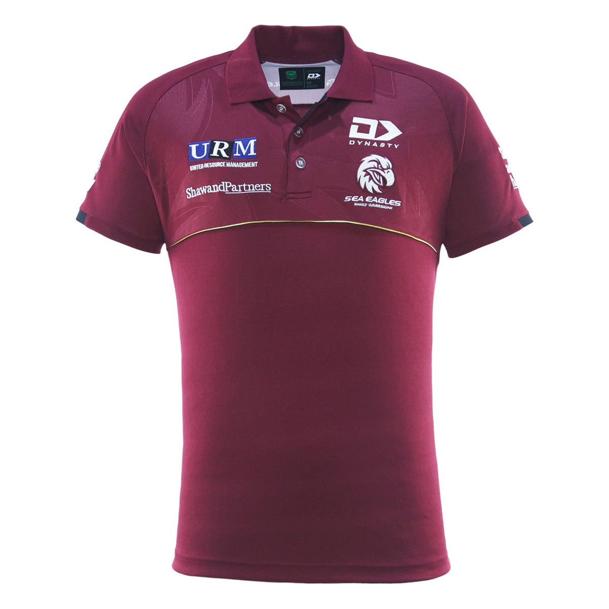 NRL Manly Warringah Sea Eagles 2025 Maroon Media Polo Shirt