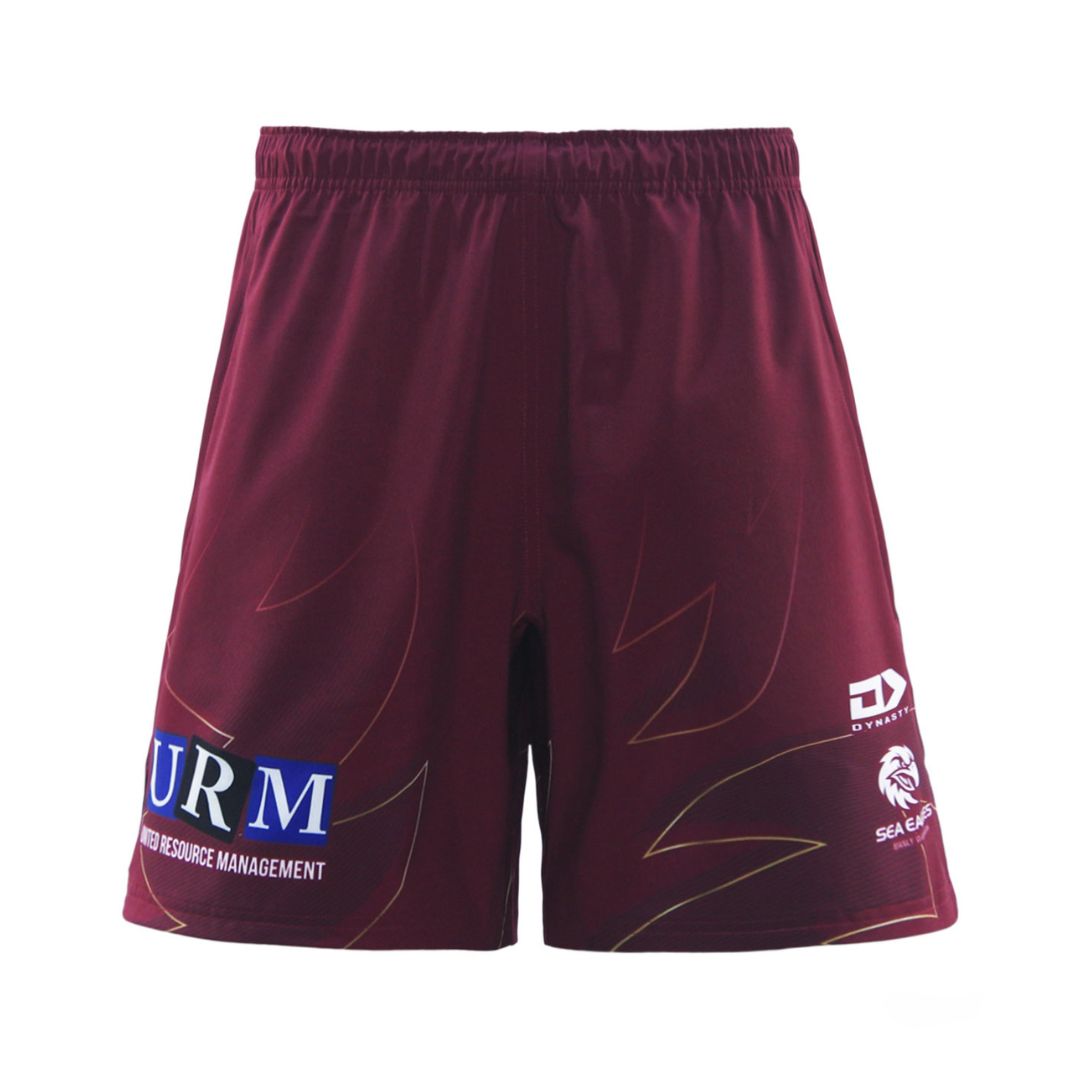 NRL Manly Warringah Sea Eagles 2025 Mens Maroon Gym Shorts