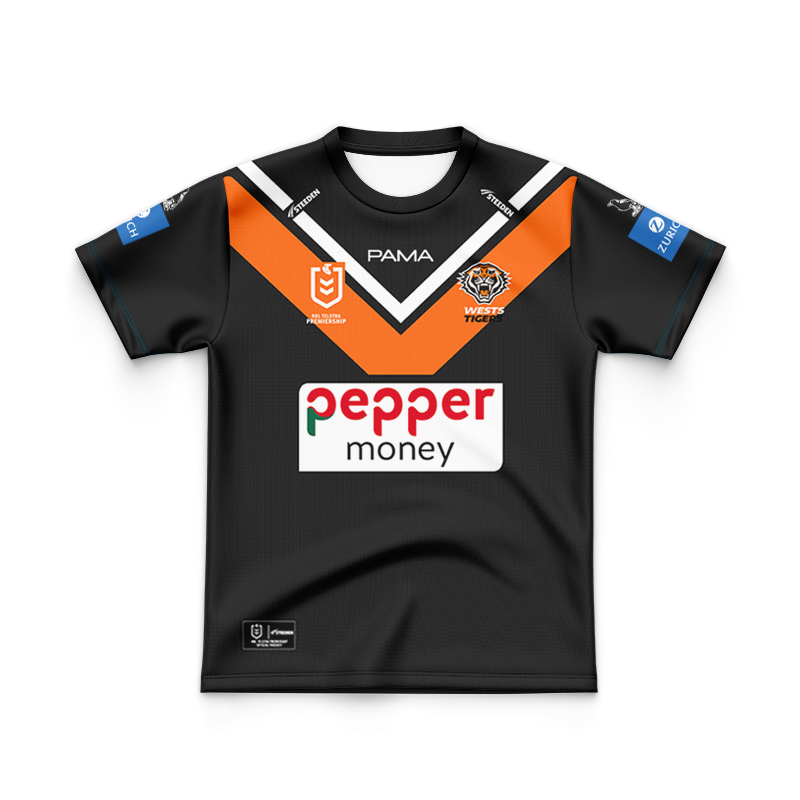 Kid's Wests Tigers 2025 Home Jersey