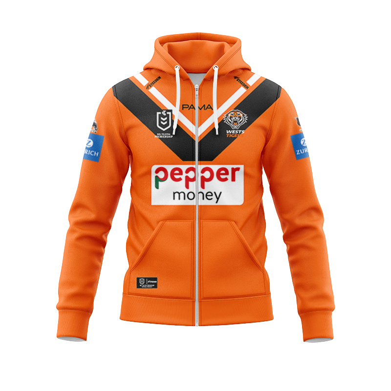 Wests Tigers 2025 Away Zipper Hoodie