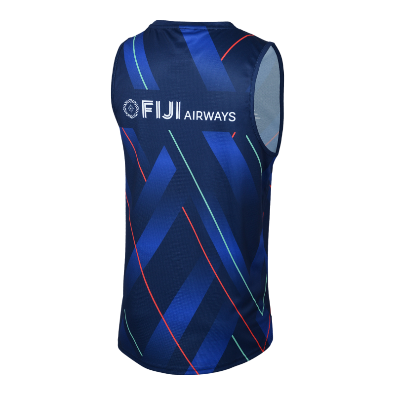 Fijian Drua 2025 Training Singlet Blue