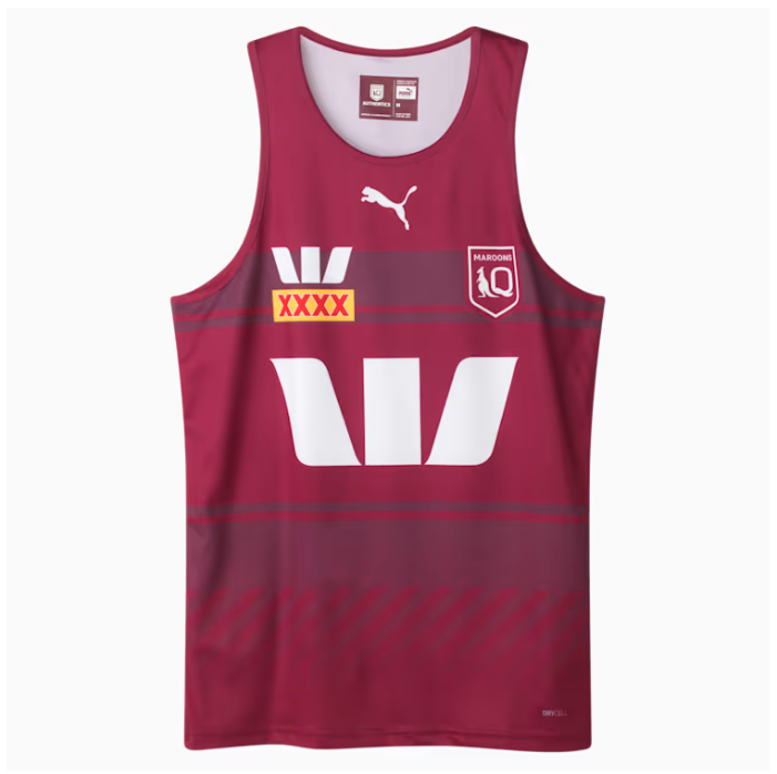 QLD Maroons State of Origin 2025 Home Training Singlet
