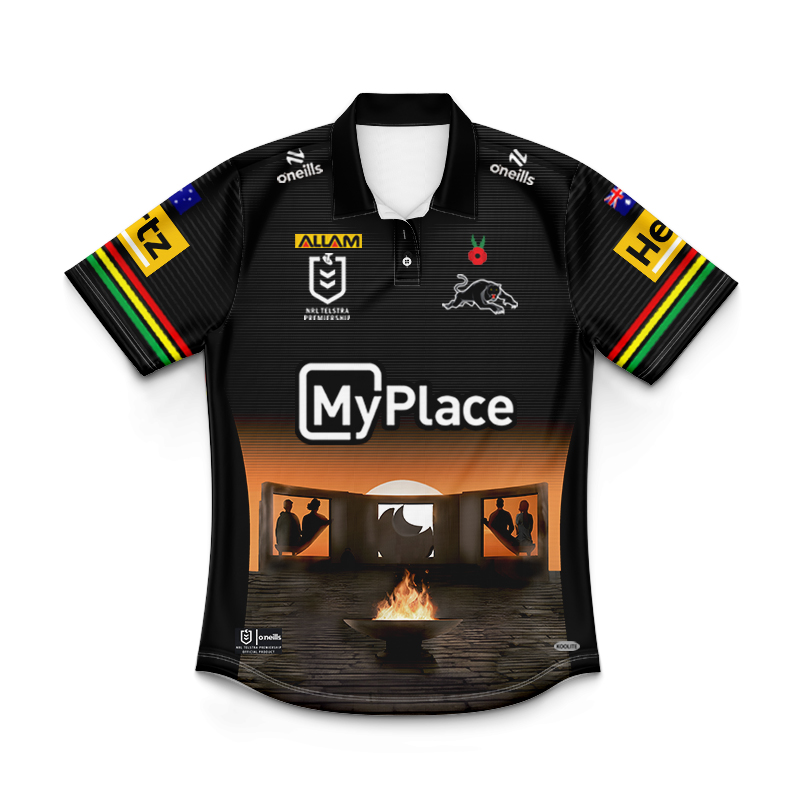 Kid's NRL Penrith Panthers 2025 Indigenous Polo Jersey