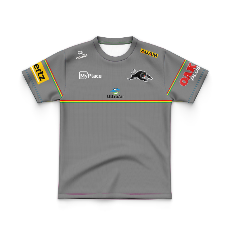 Kid's NRL Penrith Panthers 2025 Grey Media Jersey