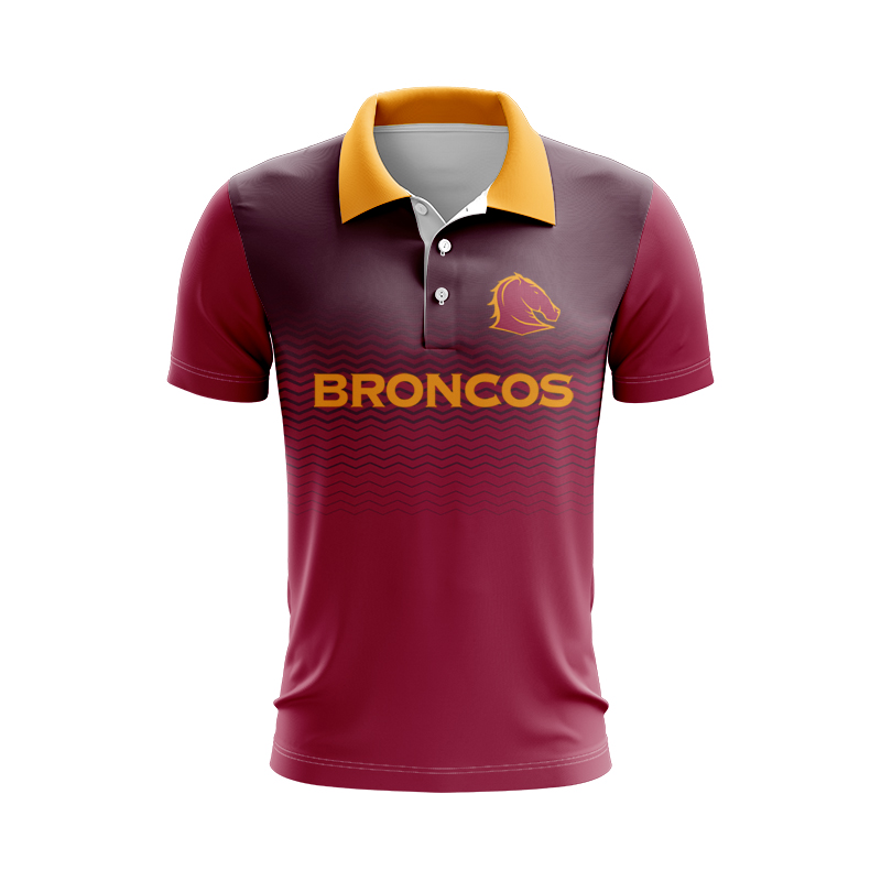 NRL Brisbane Broncos 2025 Tech Polo Shirt