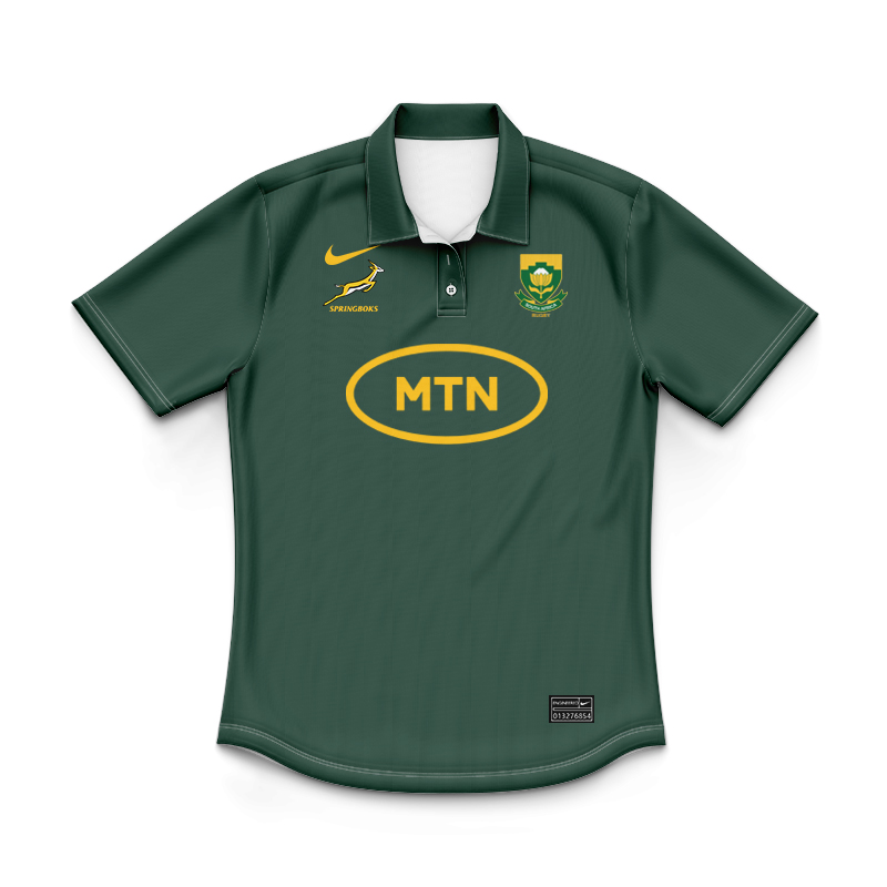 Kid's South Africa Springboks 2025 Home Polo Jersey