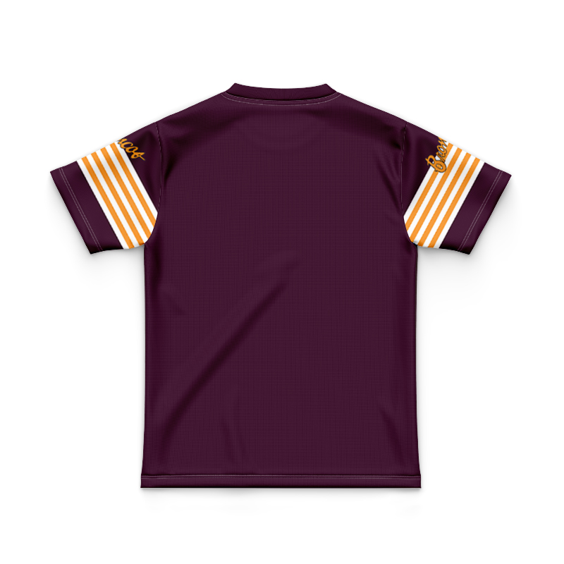 Kid's NRL Brisbane Broncos 2025 Mulberry Media Jersey