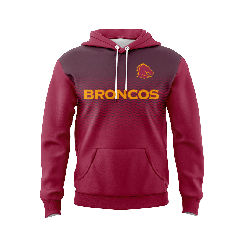 NRL Brisbane Broncos 2025 Tech Sport Hoodie