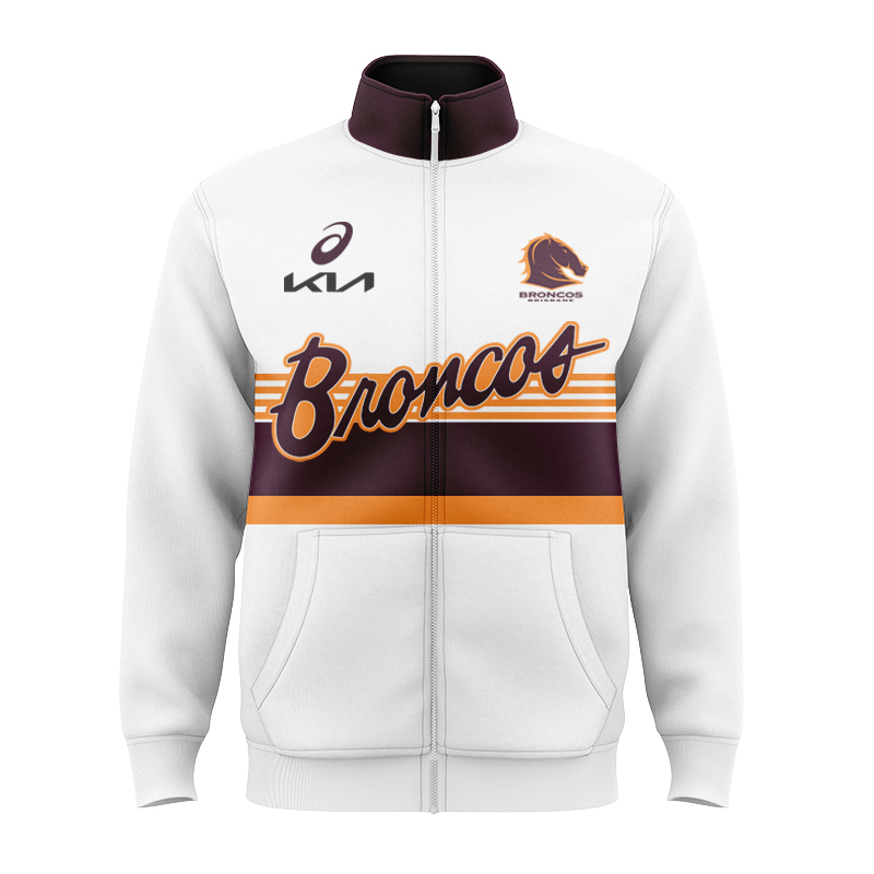 NRL Brisbane Broncos 2025 Mens Run Out Jacket
