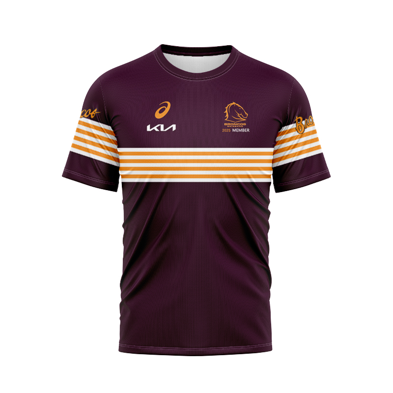 NRL Brisbane Broncos 2025 Mens Member Shirt