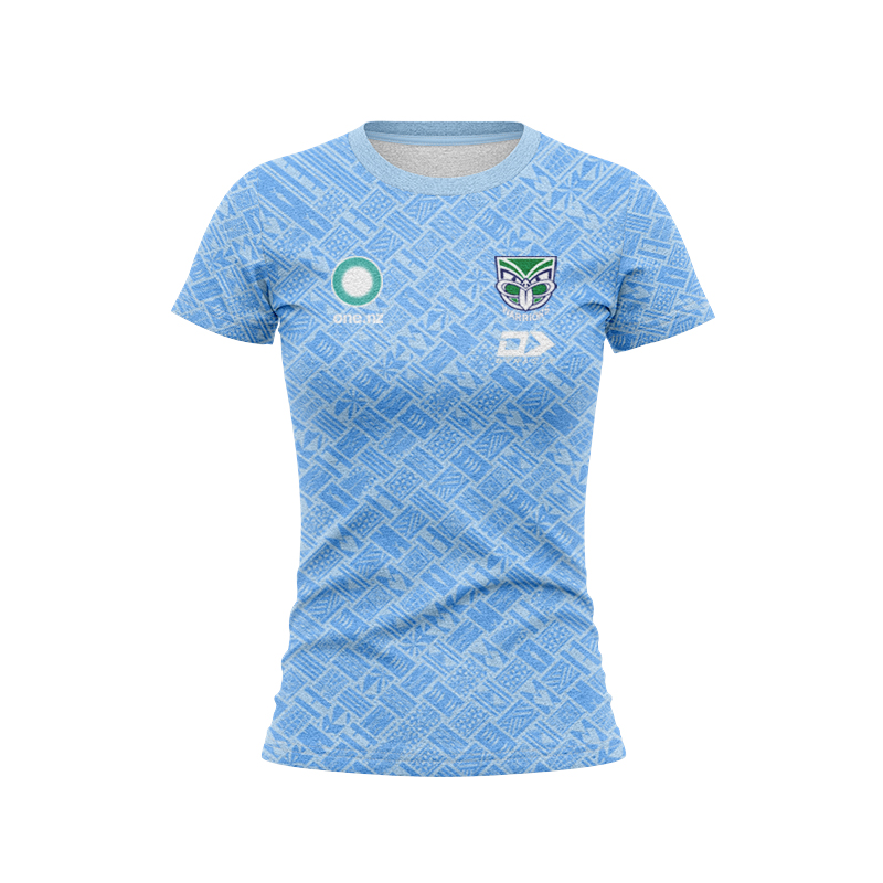Women's NRL New Zealand Warriors 2025 Dynasty Pasifika Blue Tee
