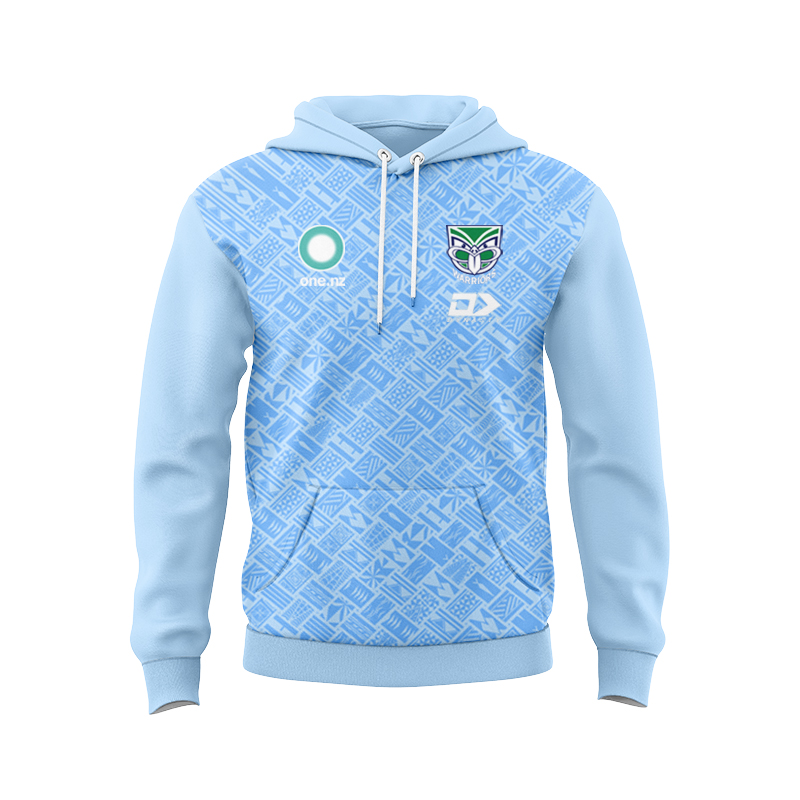 NRL New Zealand Warriors 2025 Dynasty Pasifika Blue Sport Hoodie