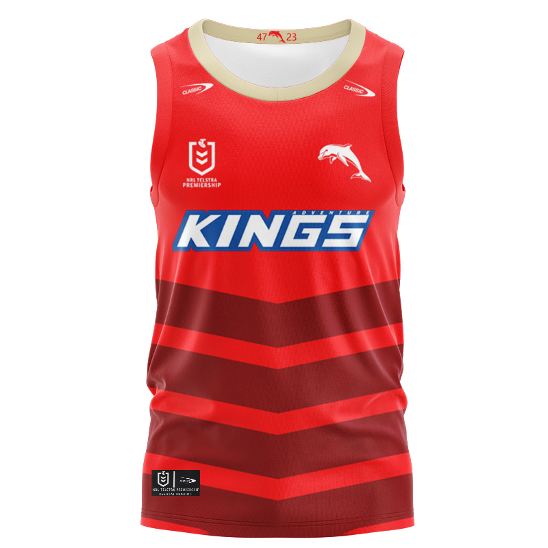 NRL Dolphins 2025 Home Singlet