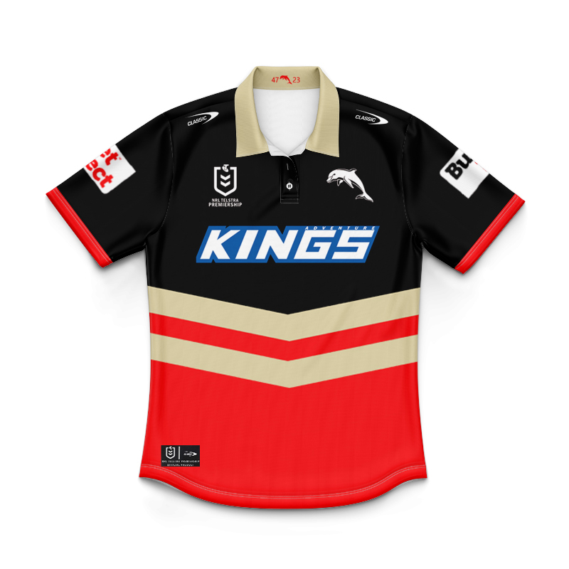 Kid's NRL Dolphins 2025 Away Polo Jersey