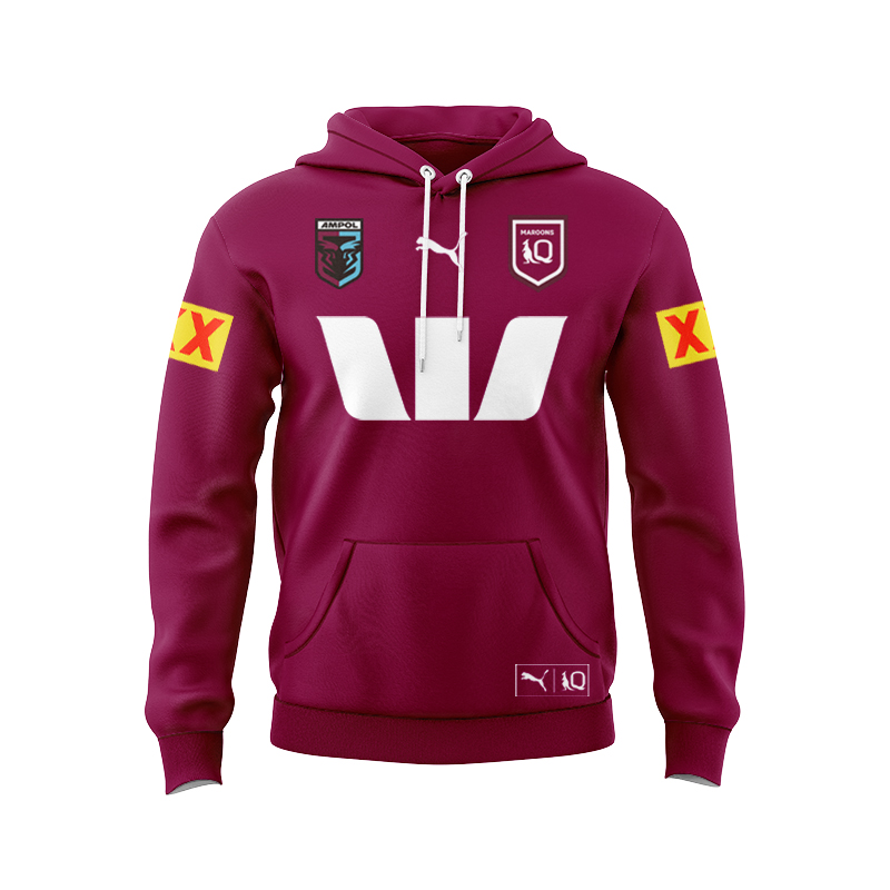 NRL QLD Maroons 2025 Home Sport Hoodie