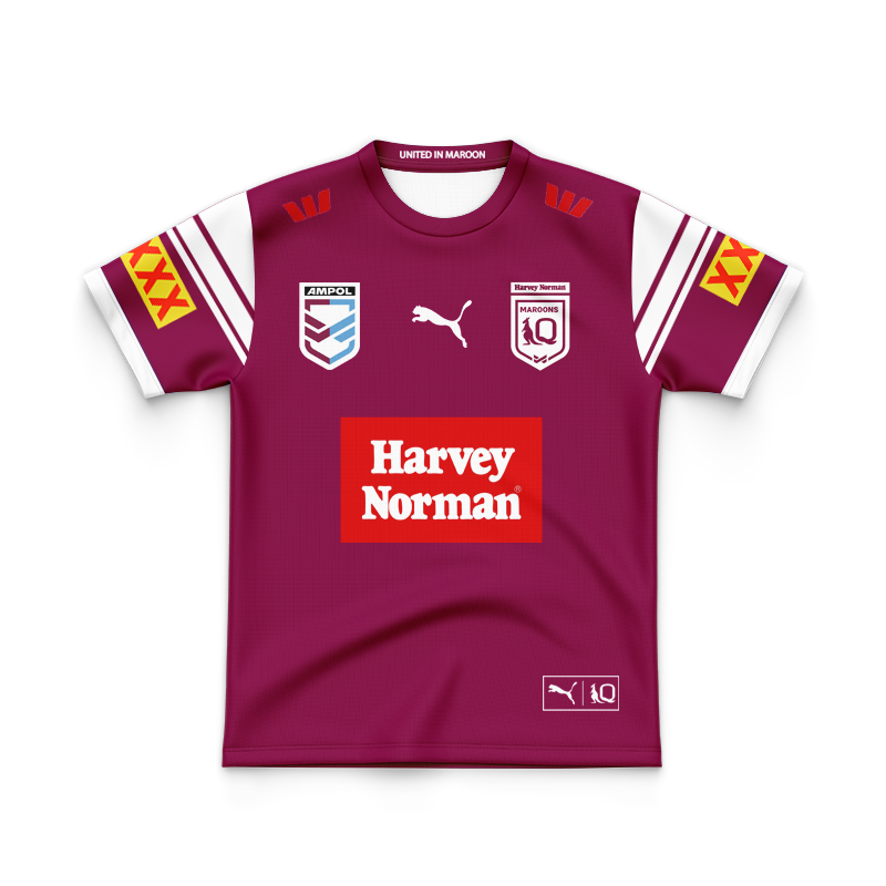 Kid's NRL QLD Maroons 2025 WSOO Home Jersey