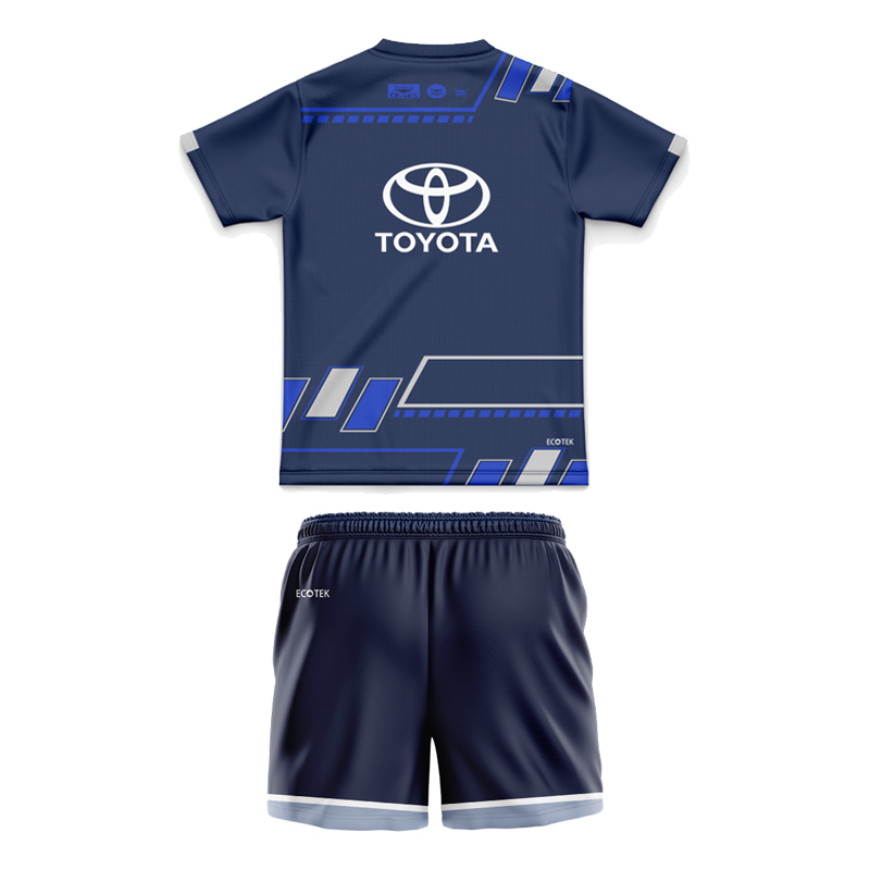 Kid's NRL North Queensland Cowboys 2025 Navy Training Jersey+Shorts