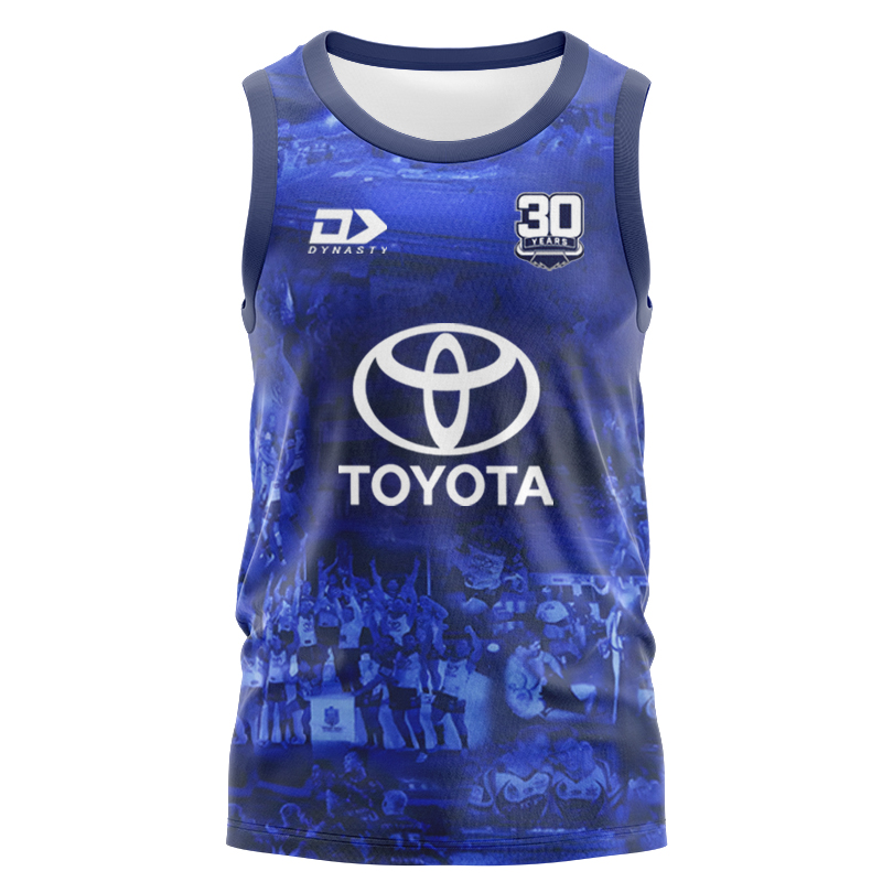 NRL North Queensland Cowboys 2025 Warm Up Singlet