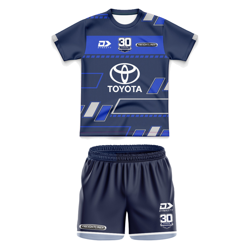 Kid's NRL North Queensland Cowboys 2025 Navy Training Jersey+Shorts
