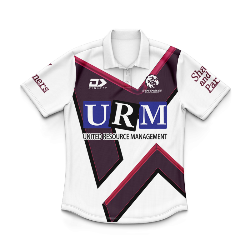 Kid's NRL Manly Warringah Sea Eagles 2025 MW Warm UP Polo Tee