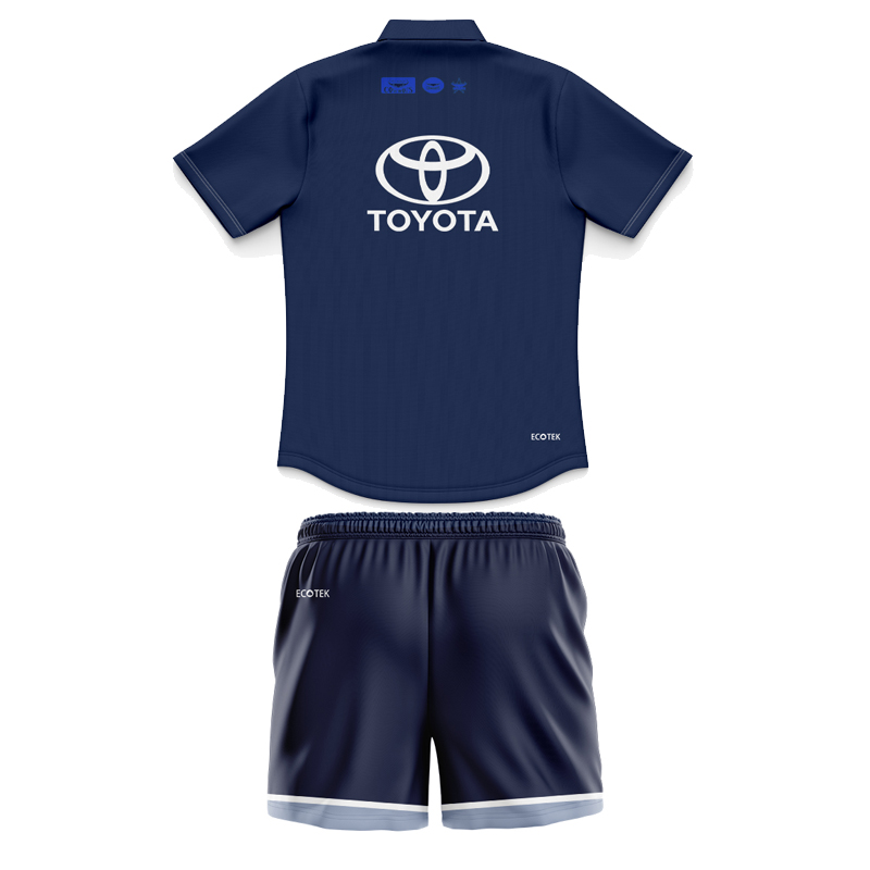 Kid's NRL North Queensland Cowboys 2025 Coaches Polo Jersey+Shorts