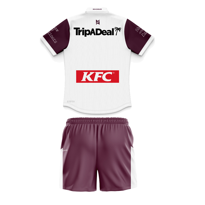 Kid's NRL Manly Warringah Sea Eagles 2025 Away Jersey+Shorts