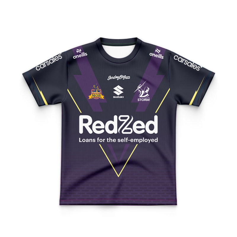Kid's NRL Melbourne Storm 2025 Warm Up Jersey