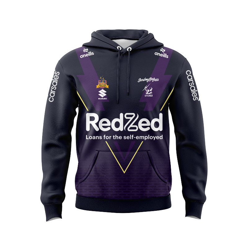 NRL Melbourne Storm 2025 Warm Up Sport Hoodie