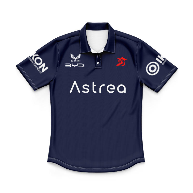 NRL Sydney Roosters 2025 Castore Navy Training Polo Shirt