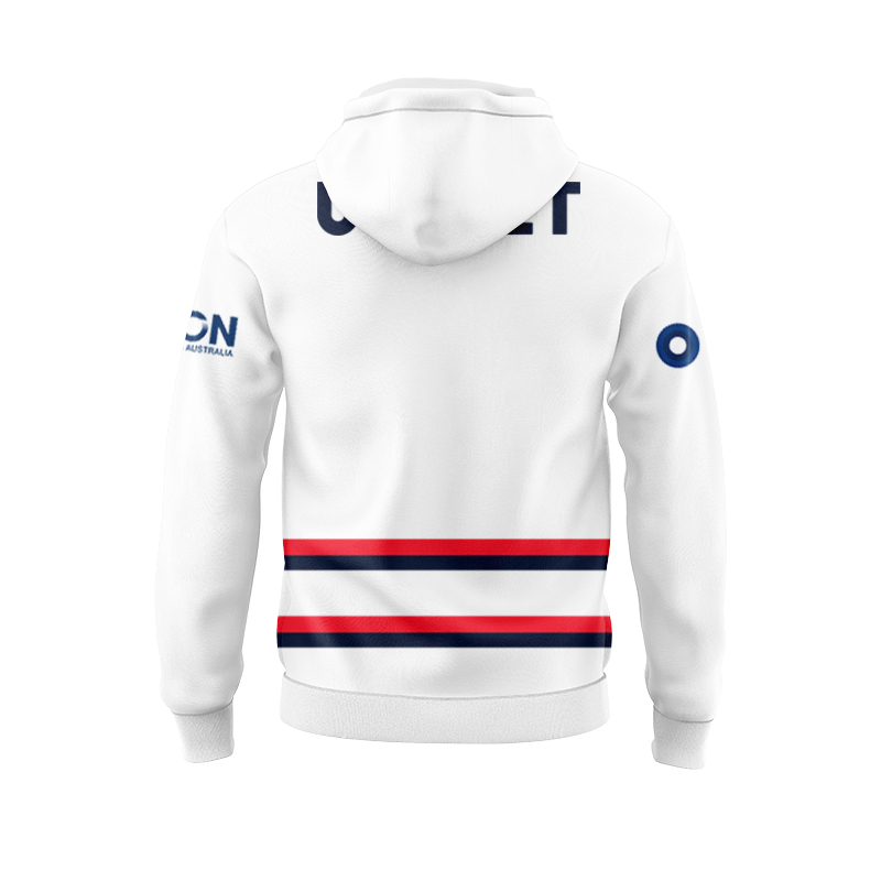 NRL Sydney Roosters 2025 Castore White Training Sport Hoodie