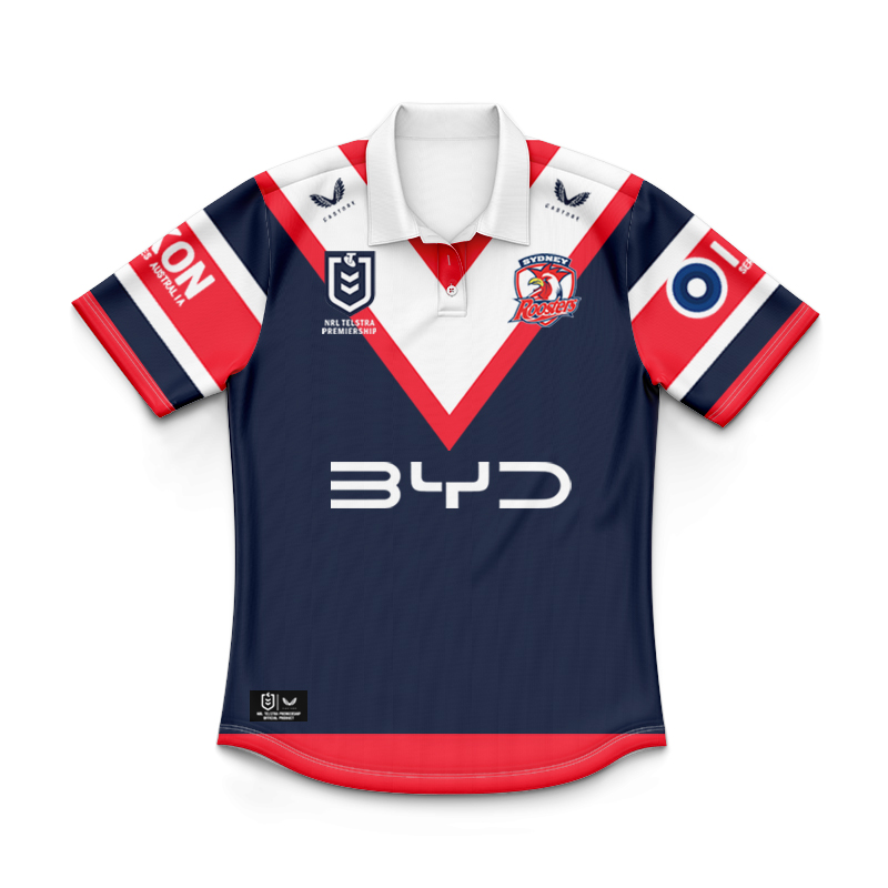Kid's NRL Sydney Roosters 2025 Home Polo Shirt